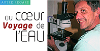 Laurent Costa observe l’eau cristallisée au microscope, le chercheur montre la mémoire de l’eau sacrée et quantique.